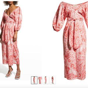 Mara Hoffman Fila Off-the-Shoulder Midi Cotton Dress